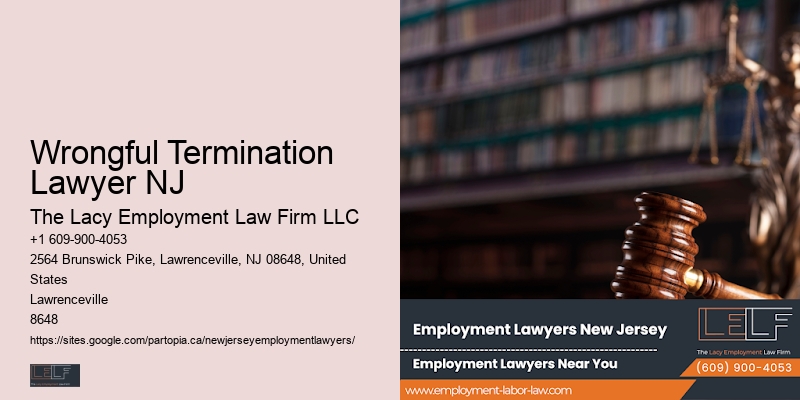 Wrongful Termination Lawyer NJ Retaliation Claim Lawyer