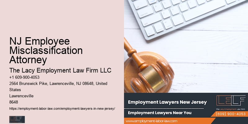 Workplace Legal Counsel NJ Employee Misclassification Attorney