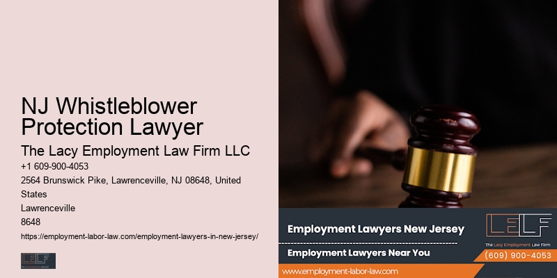 NJ Whistleblower Protection Lawyer Employee Law Expert