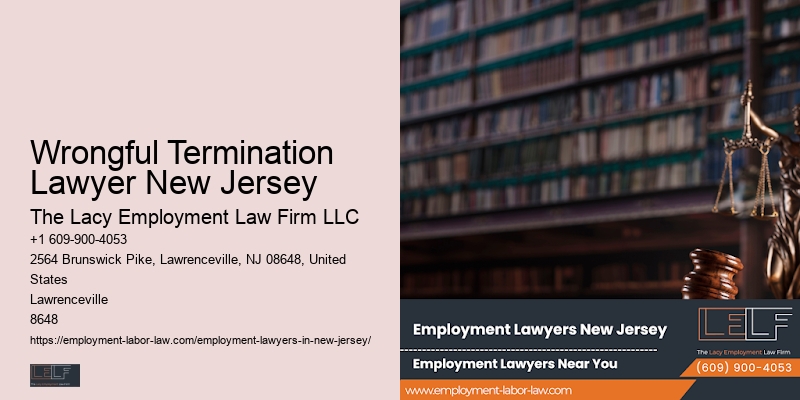 Wrongful Termination Lawyer New Jersey Employment Law Representation