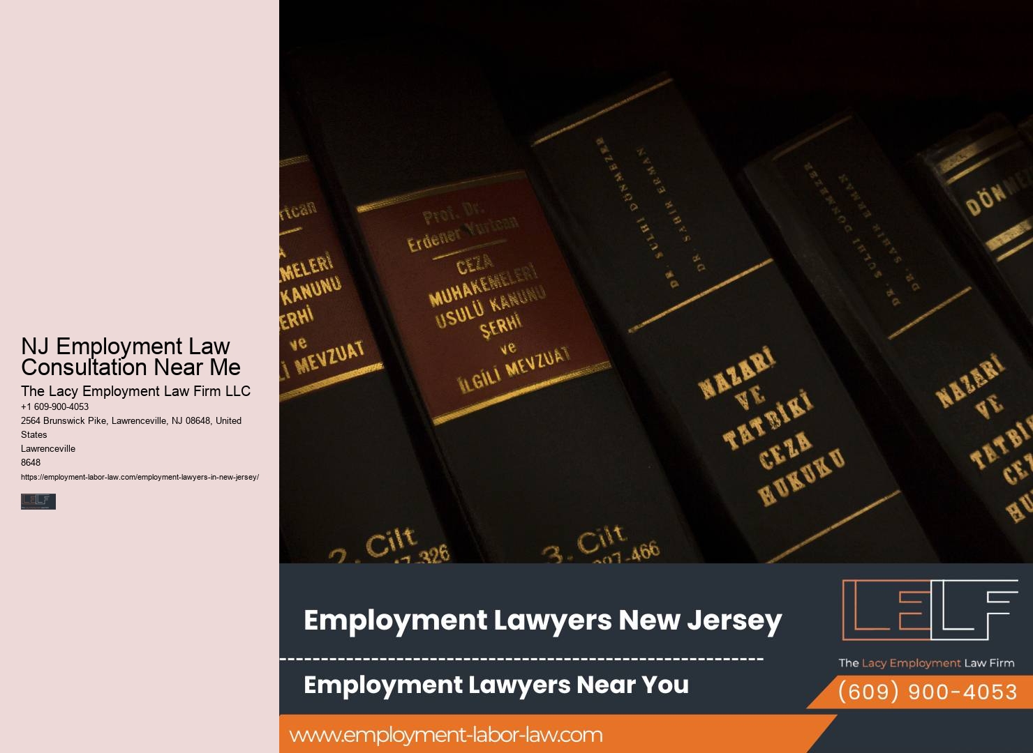 NJ Employment Law Consultation Near Me Employment Counsel