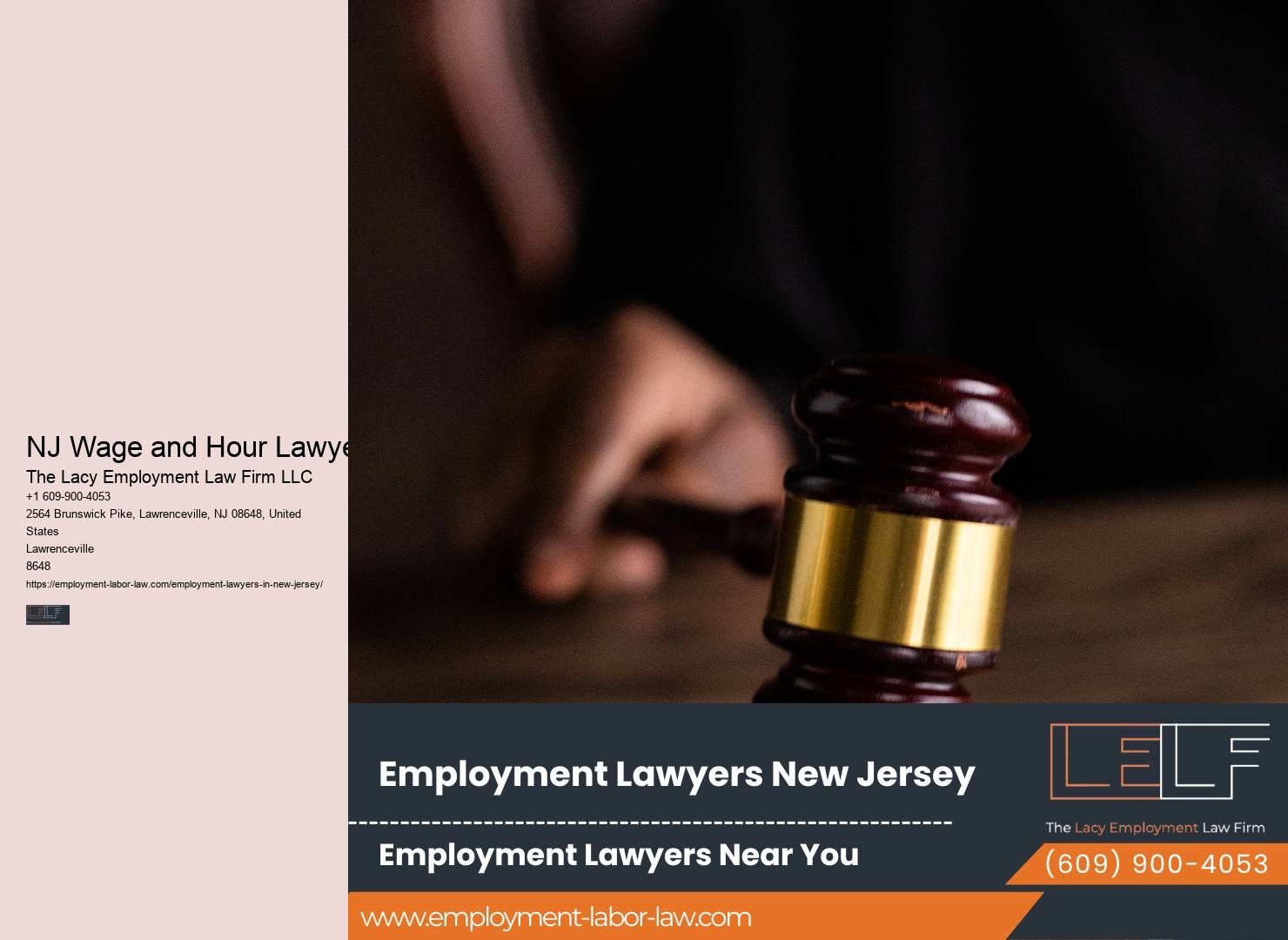NJ Wage and Hour Lawyer Fair Employment Lawyer