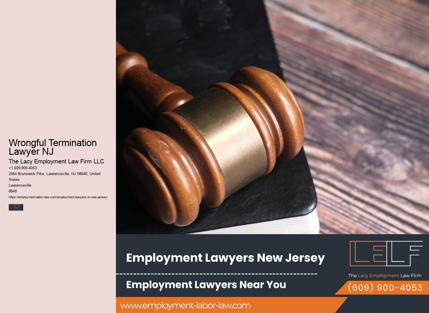 Wrongful Termination Lawyer NJ Employment Law Counsel