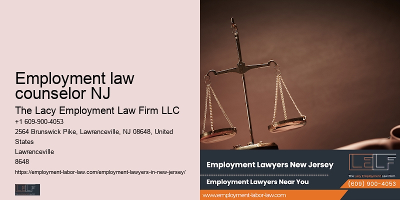 top Employment law counselor NJ employee rights attorney