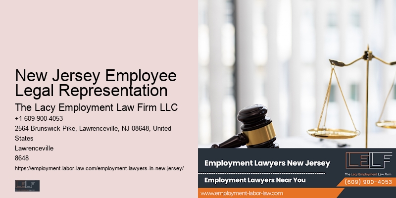 Employment law firm New Jersey Employee Legal Representation strategies