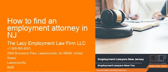 How to find an employment attorney in NJ