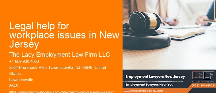 Legal help for workplace issues in New Jersey