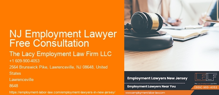 NJ Employment Lawyer Free Consultation