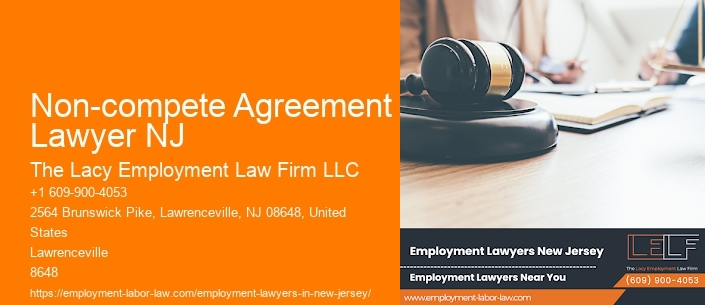 Non-compete Agreement Lawyer NJ