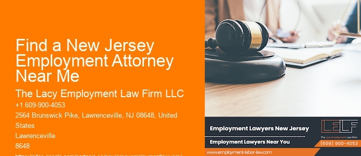 Find a New Jersey Employment Attorney Near Me