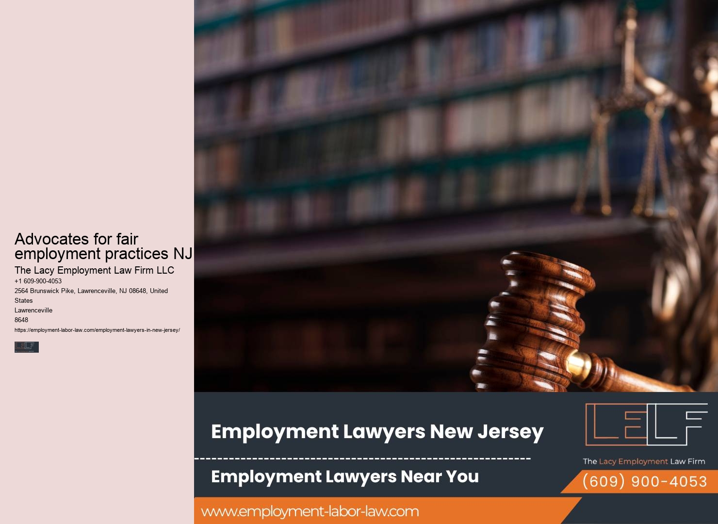 Comprehensive Employment Law Representation in NJ