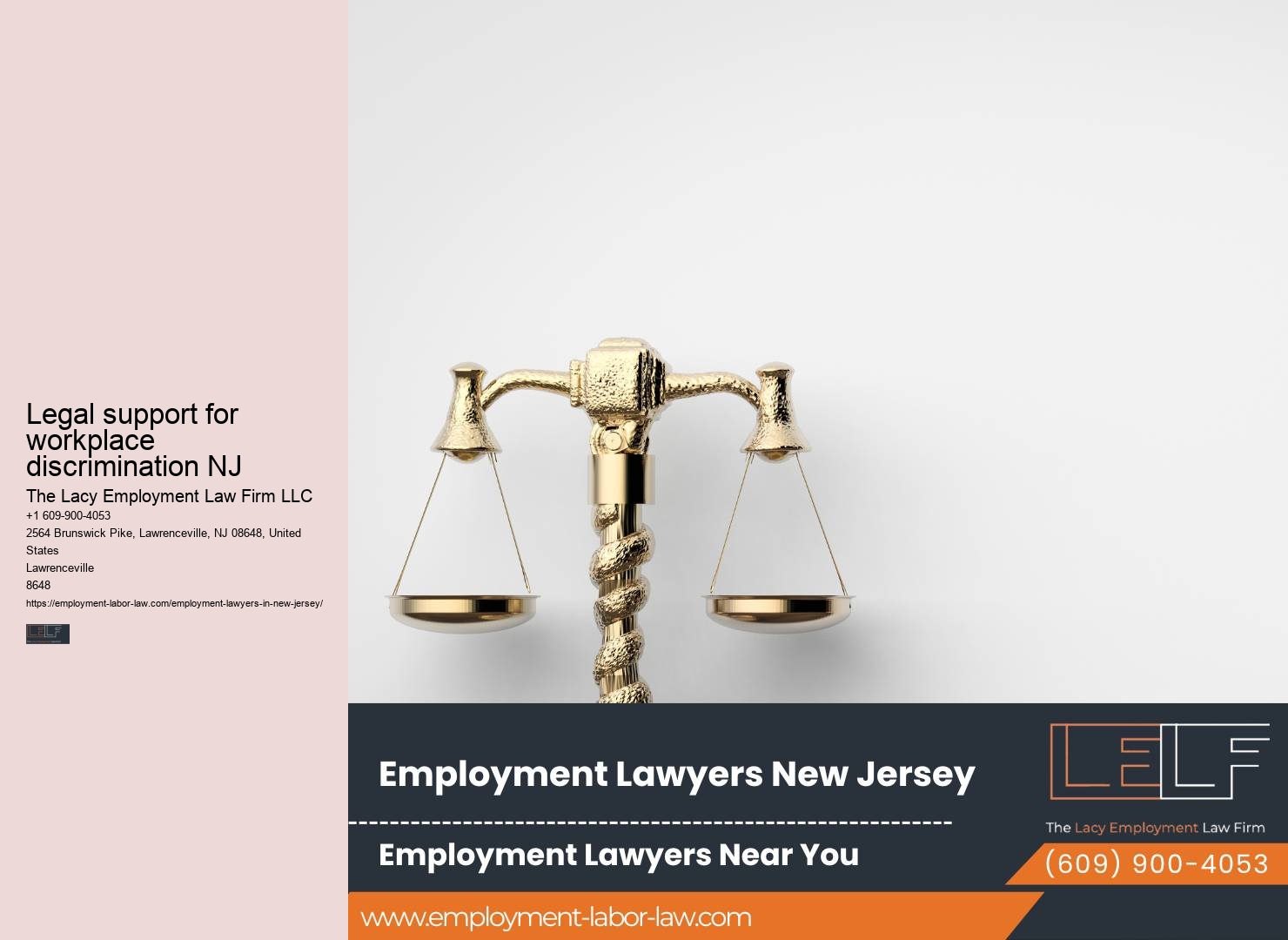 Legal support for workplace discrimination NJ