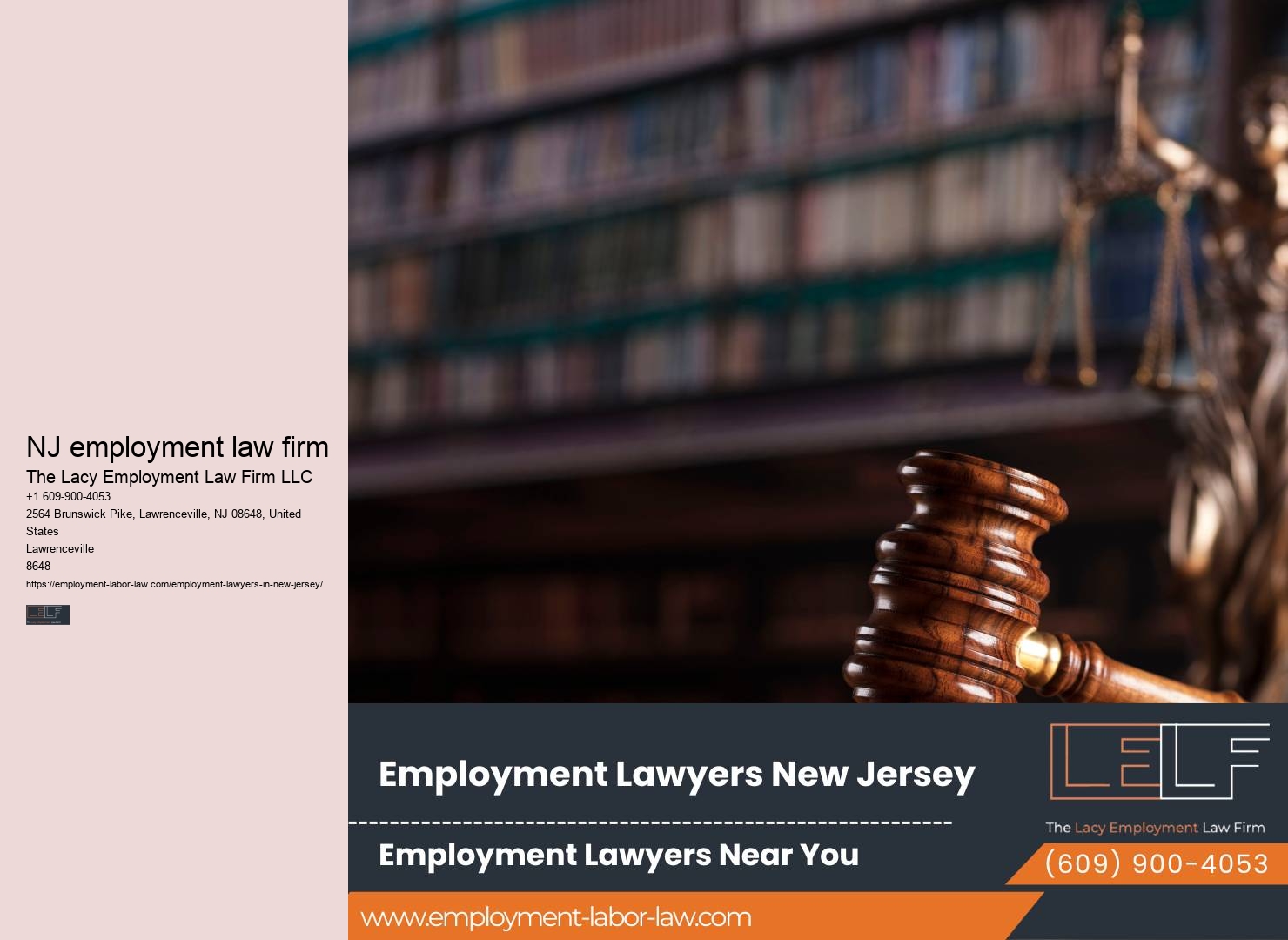 Experienced Employment Law Firm in NJ