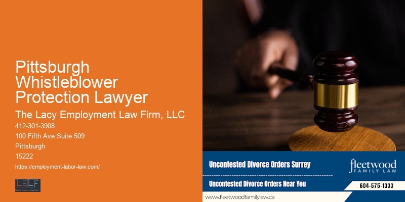 Pittsburgh Whistleblower Protection Lawyer