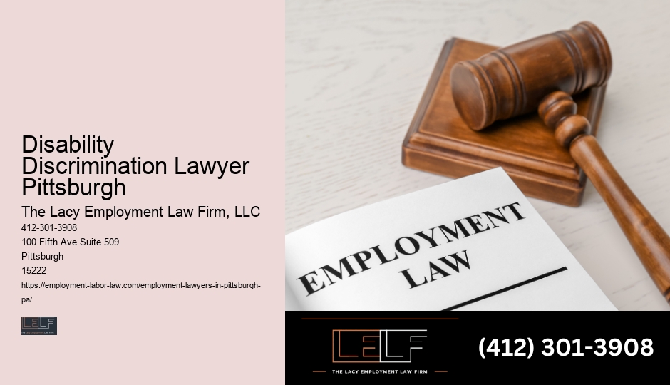 Top-Rated Disability Discrimination Lawyer Pittsburgh Employment Law Counselor