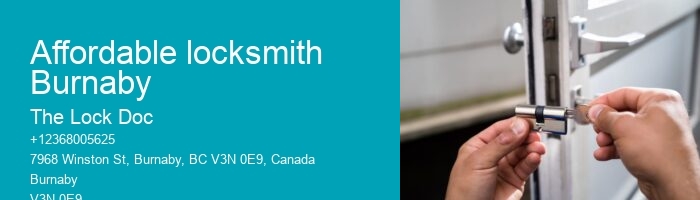 Affordable locksmith Burnaby