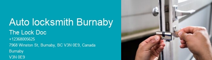 Auto locksmith Burnaby