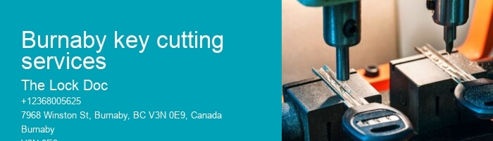 Burnaby key cutting services