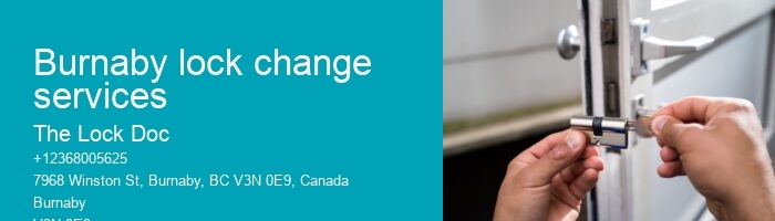 Burnaby lock change services