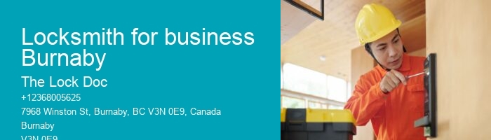 Locksmith for business Burnaby