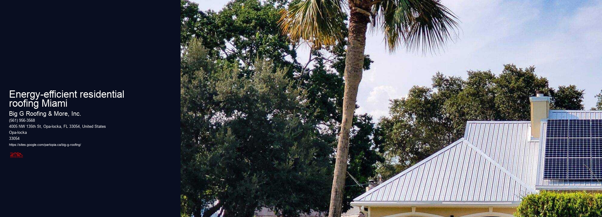 Energy-efficient residential roofing Miami