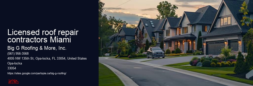 Licensed roof repair contractors Miami