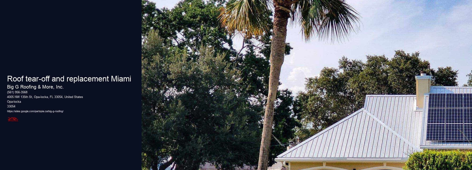 Roof tear-off and replacement Miami