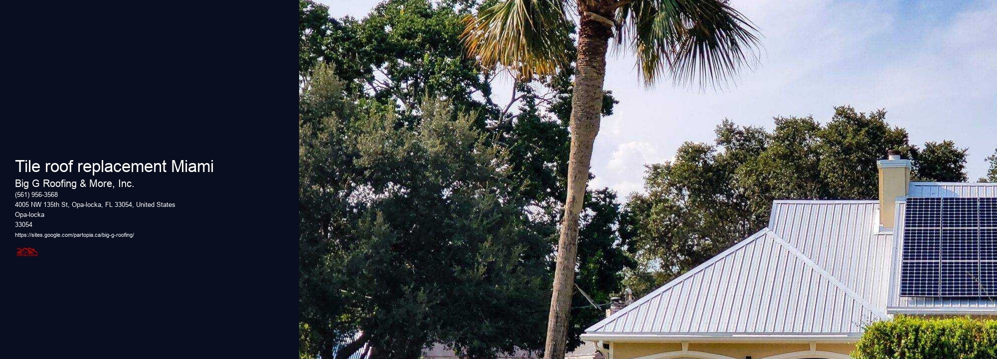 Tile roof replacement Miami