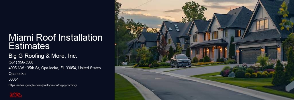 Miami Roof Installation Estimates