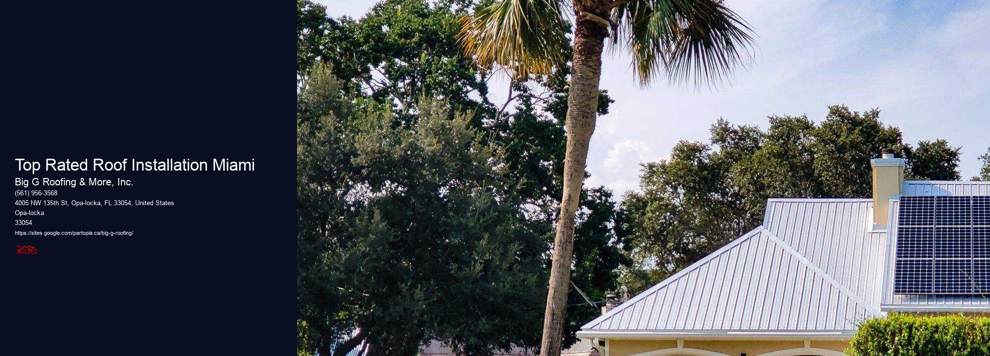 Top Rated Roof Installation Miami