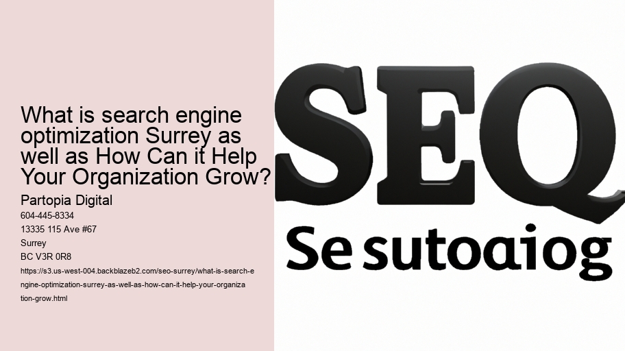 What is search engine optimization Surrey as well as How Can it Help Your Organization Grow?