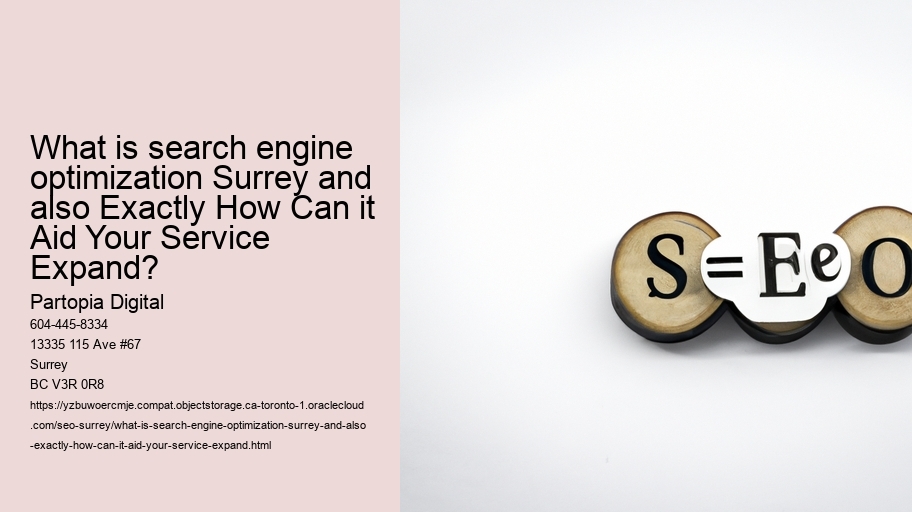 What is search engine optimization Surrey and also Exactly How Can it Aid Your Service Expand?