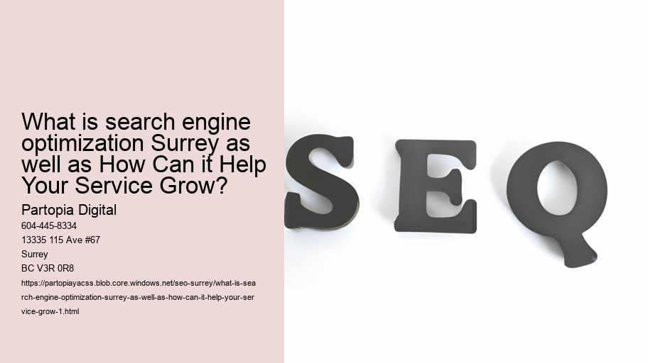 What is search engine optimization Surrey as well as How Can it Help Your Service Grow?