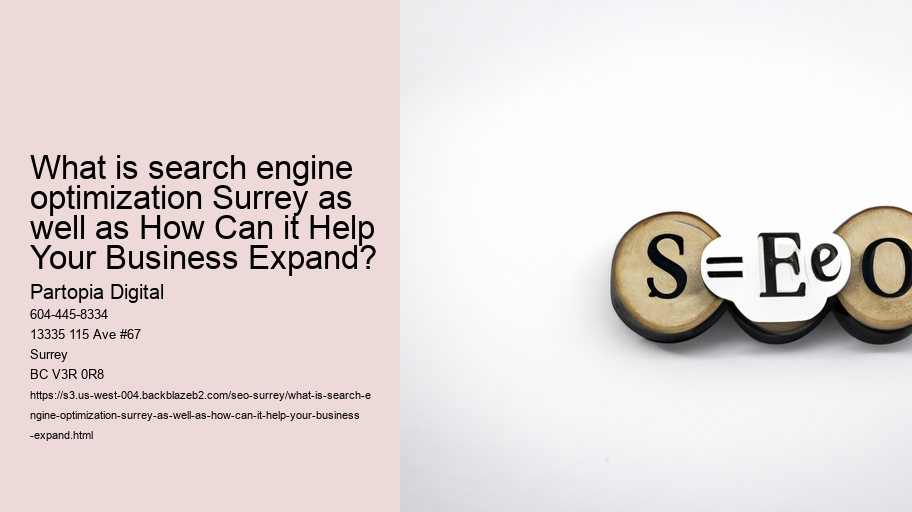 What is search engine optimization Surrey as well as How Can it Help Your Business Expand?