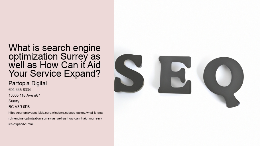 What is search engine optimization Surrey as well as How Can it Aid Your Service Expand?