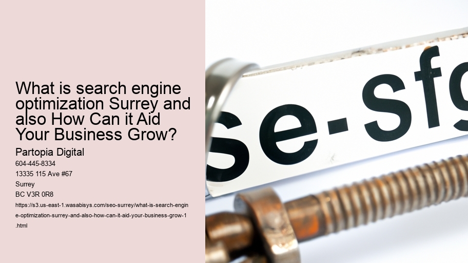 What is search engine optimization Surrey and also How Can it Aid Your Business Grow?