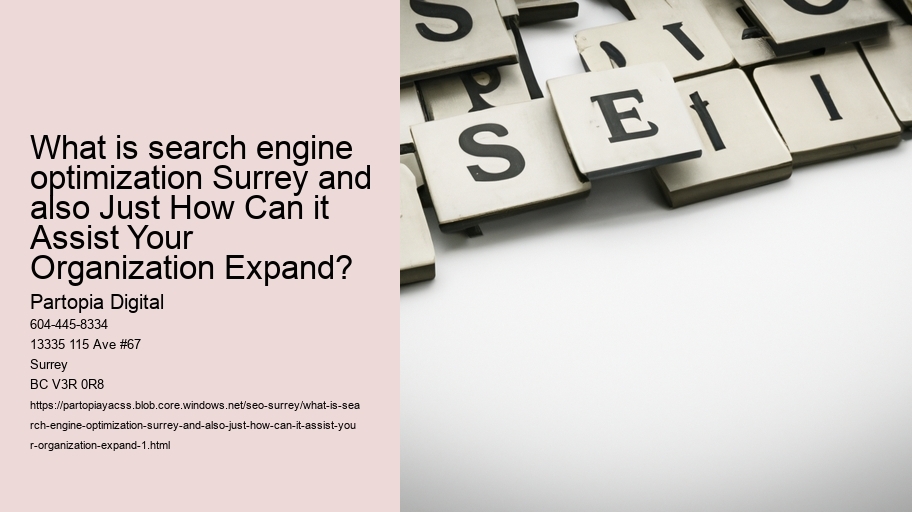 What is search engine optimization Surrey and also Just How Can it Assist Your Organization Expand?