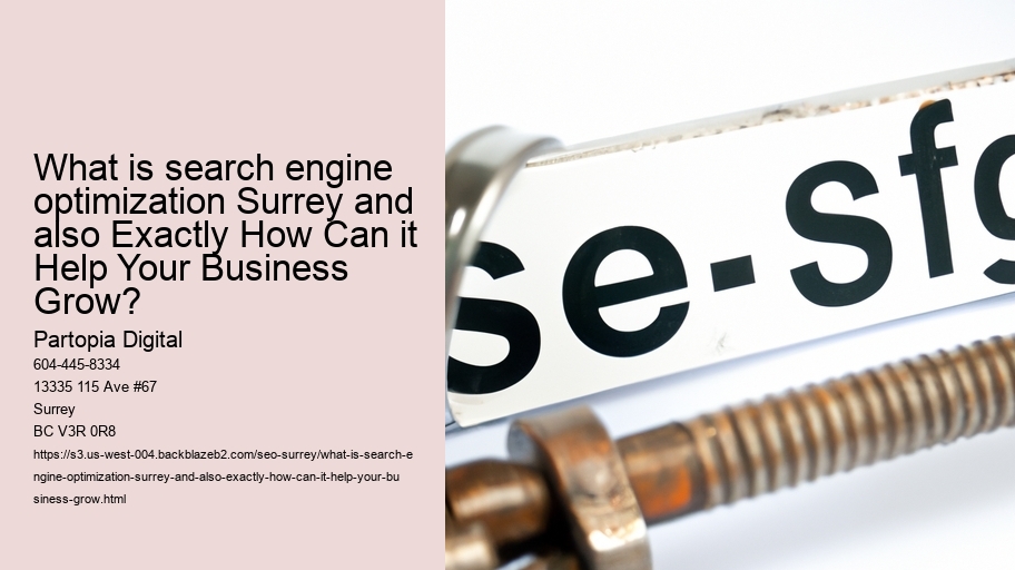 What is search engine optimization Surrey and also Exactly How Can it Help Your Business Grow?