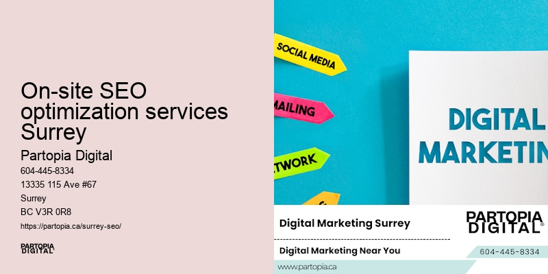 On-site SEO optimization services Surrey SEO service providers