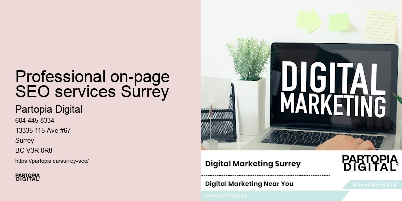 Comprehensive Professional on-page SEO services Surrey digital marketing agency