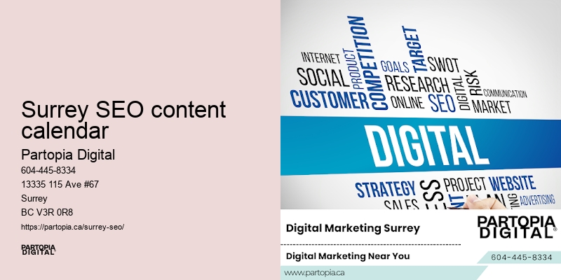 SEO consultant near me Surrey SEO content calendar