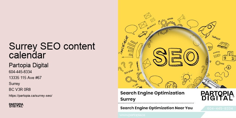 Surrey SEO content calendar SEO image optimization