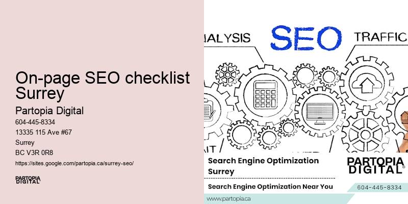 On-page SEO checklist Surrey