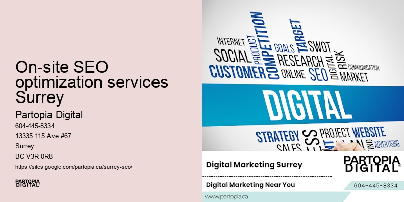 On-site SEO optimization services Surrey SEO keyword optimization