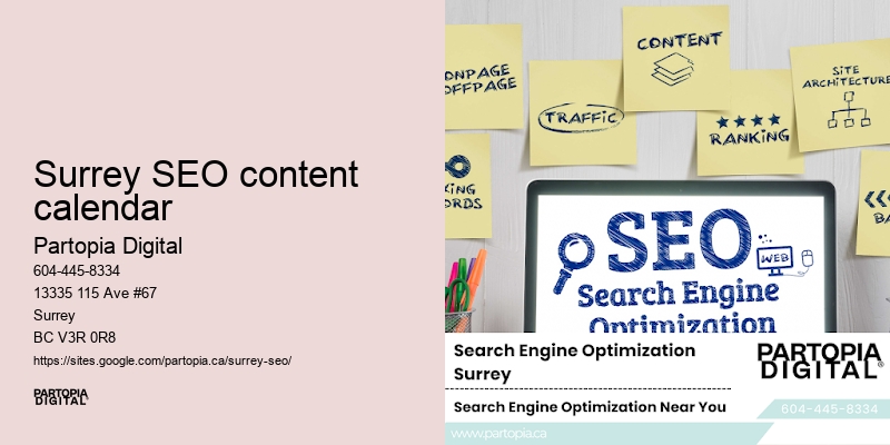 SEO cost Surrey SEO content calendar