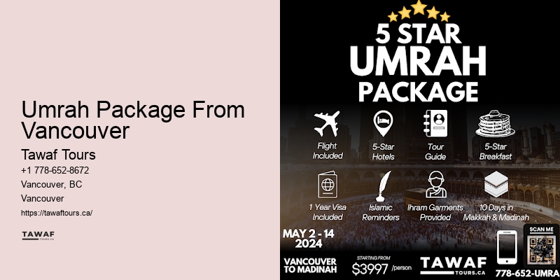 Vancouver Umrah pilgrimage booking assurance