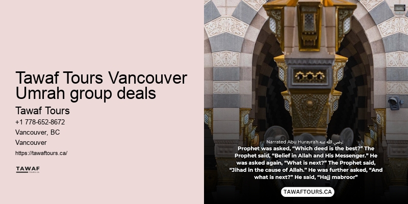 Tawaf Tours Vancouver Umrah package add-ons benefits