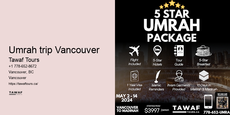 Vancouver Umrah package upgrades benefits