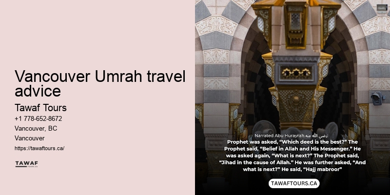 Tawaf Tours Vancouver Umrah package fine print