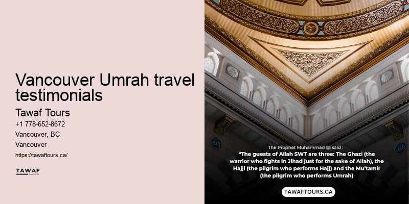 Vancouver Umrah pilgrimage tour consultant